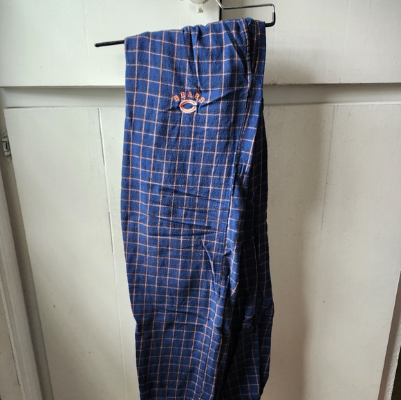 NFL Chicago Bears Pajama Sweats L Blue Orange Checkered Style by NFL - Picture 1 of 4